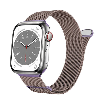 Rynx | For Apple Watch Series 9 41mm Two Color Milanese Loop Magnetic Bracelet (Pink Purple)