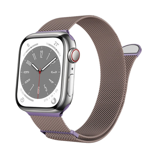 Rynx | For Apple Watch Series 9 41mm Two Color Milanese Loop Magnetic Bracelet (Pink Purple)