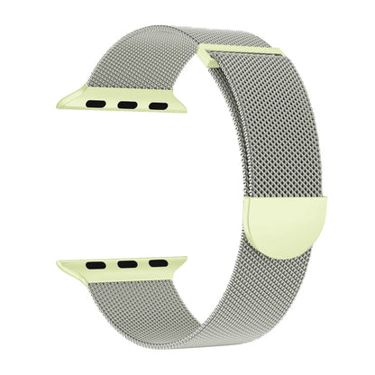 Rynx | For Apple Watch Series 4 40mm Two Color Milanese Loop Magnetic Band (Starlight Green)