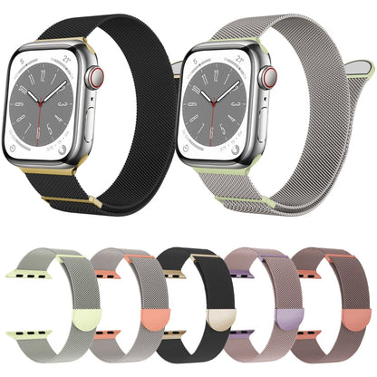 Rynx | For Apple Watch Series 4 40mm Two Color Milanese Loop Magnetic Band (Starlight Green)
