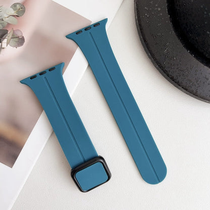 Rynx | For Apple Watch Ultra 2 49mm Magnetic Square Buckle Silicone Band (Rock Green)
