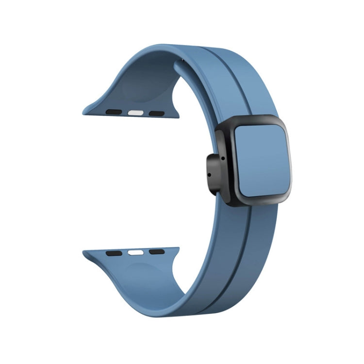 Rynx | For Apple Watch Series 4 40mm Magnetic Square Buckle Silicone Band (Blue)