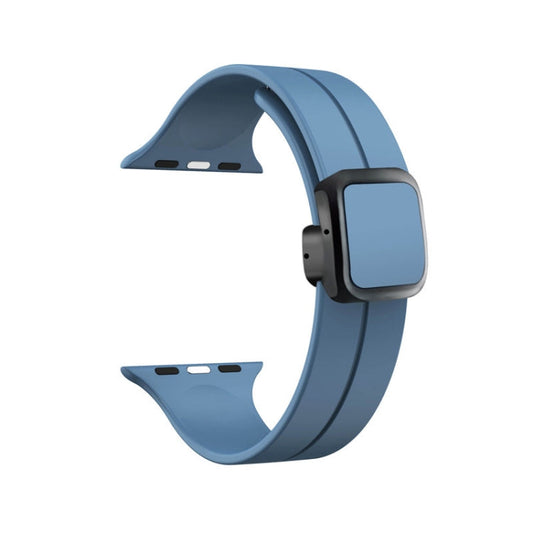 Rynx | For Apple Watch Series 4 40mm Magnetic Square Buckle Silicone Band (Blue)