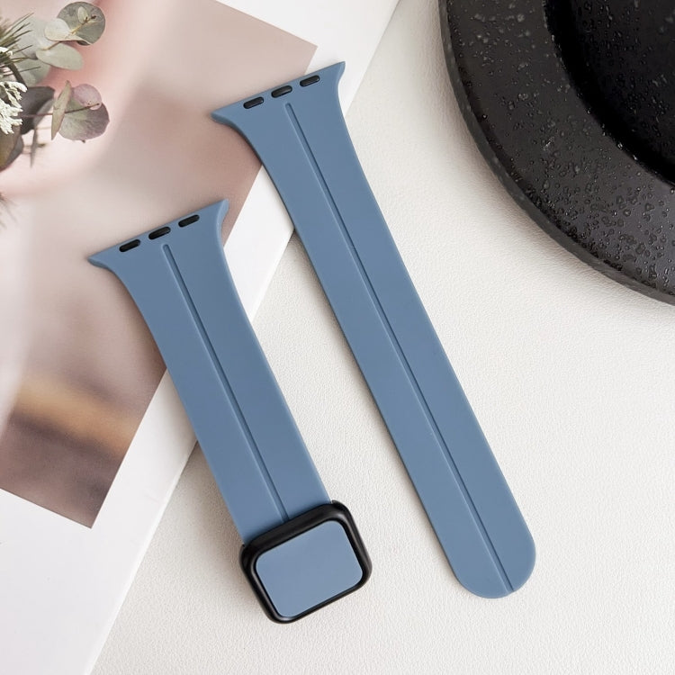 Rynx | For Apple Watch Series 4 40mm Magnetic Square Buckle Silicone Band (Blue)