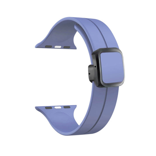Rynx | For Apple Watch Series 4 40mm Magnetic Square Buckle Silicone Watch Band (Lilac)