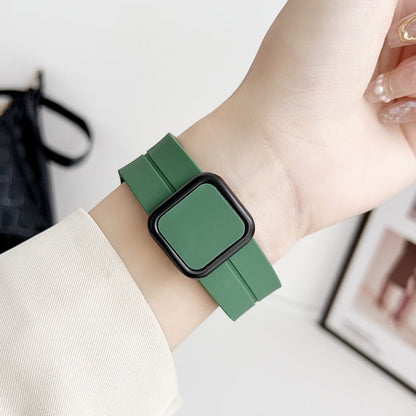 Rynx | For Apple Watch Series 5 40mm Magnetic Square Buckle Silicone Watch Strap (Fruit Purple)