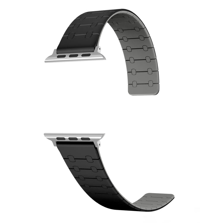 Rynx | For Apple Watch Series 5 40mm Two-Colored Loop Magnetic Silicone Watch Strap (Black+Gray)