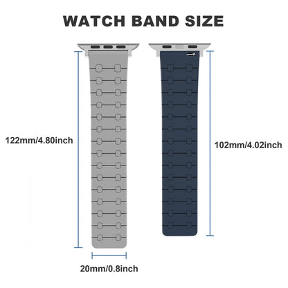 Rynx | For Apple Watch Series 9 41mm Two-Color Straps Magnetic Silicone Watch Band (Dark Brown+Light Brown)