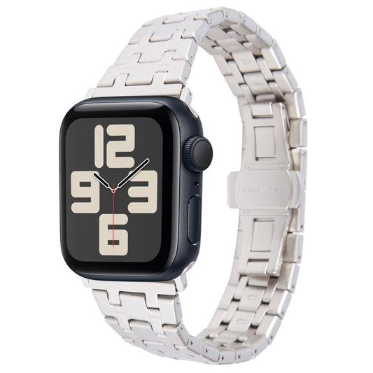 Rynx | For Apple Watch SE 2023 44mm Double-T Stainless Steel Watch Band (Starlight)