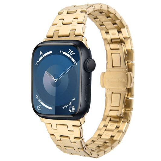Rynx | For Apple Watch Series 9 45mm Double T Stainless Steel Bracelet (Gold)
