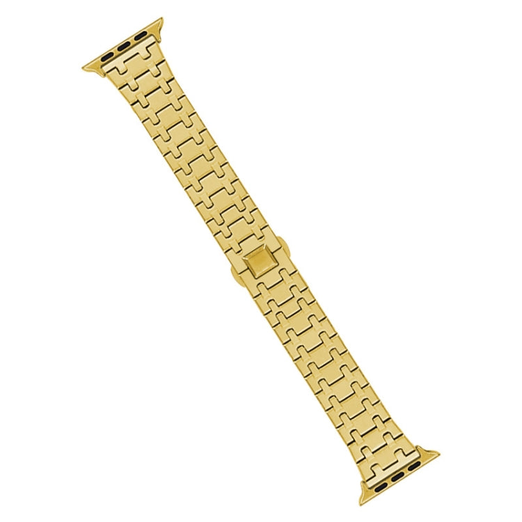 Rynx | For Apple Watch Series 9 45mm Double T Stainless Steel Bracelet (Gold)
