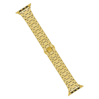 Rynx | For Apple Watch Series 9 45mm Double T Stainless Steel Bracelet (Gold)