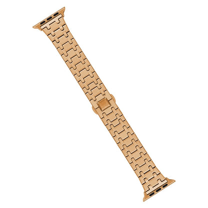 Rynx | For Apple Watch Series 9 45 mm Double T Stainless Steel Strap (Rose Gold)