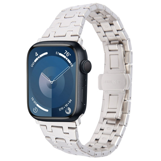 Rynx | For Apple Watch Series 9 45mm Double-T Stainless Steel Bracelet (Starlight)