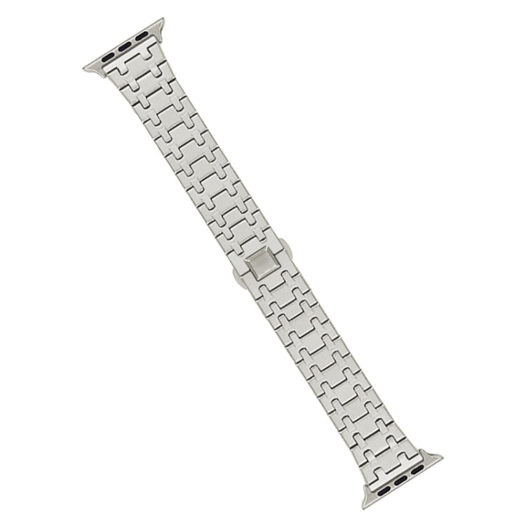Rynx | For Apple Watch Series 9 45mm Double-T Stainless Steel Bracelet (Starlight)