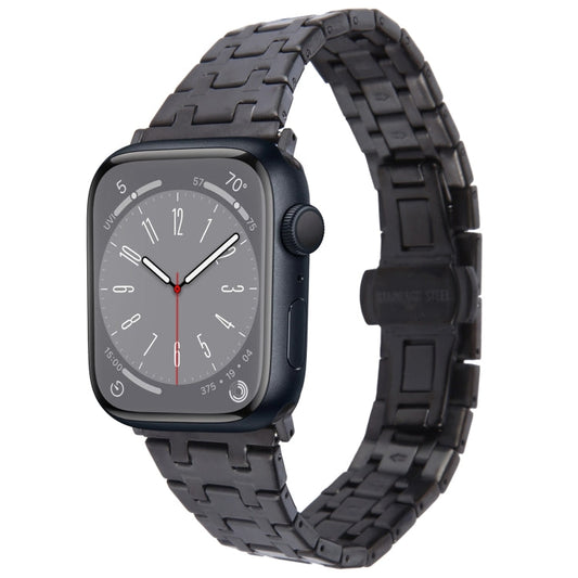 Rynx | For Apple Watch Series 8 41mm Double T Stainless Steel Watch Band (Black)