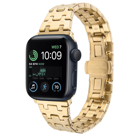 Rynx | For Apple Watch SE 2022 44mm Double T Stainless Steel Band (Gold)