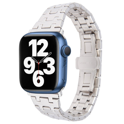 Rynx | For Apple Watch Series 7 45 mm Double T Stainless Steel Watch Band (Starlight)