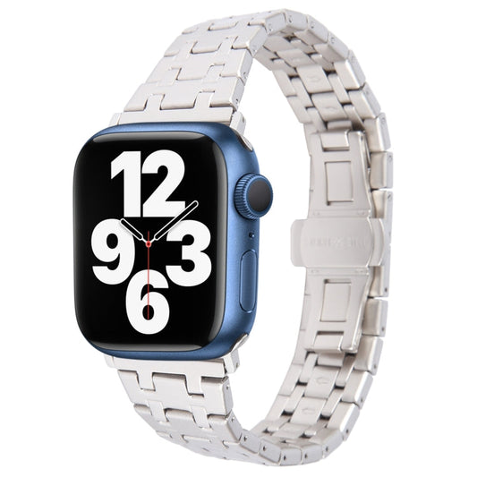 Rynx | For Apple Watch Series 7 45 mm Double T Stainless Steel Watch Band (Starlight)