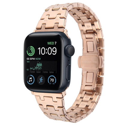 Rynx | For Apple Watch SE 40mm Double T Stainless Steel Band (Rose Gold)