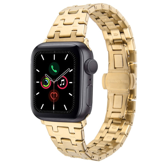 Rynx | For Apple Watch Series 5 44mm Double T Stainless Steel Band (Gold)