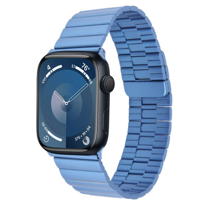 Rynx | For Apple Watch Series 9 45mm Bamboo Stainless Steel Magnetic Watch Band (Blue)