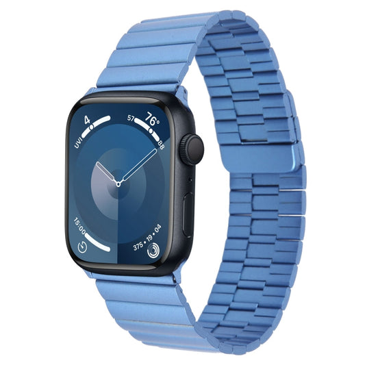 Rynx | For Apple Watch Series 9 45mm Bamboo Stainless Steel Magnetic Watch Band (Blue)