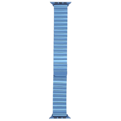 Rynx | For Apple Watch Series 9 45mm Bamboo Stainless Steel Magnetic Watch Band (Blue)