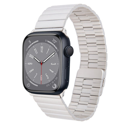 Rynx | For Apple Watch Series 8 45mm Bamboo Stainless Steel Magnetic Watch Band (Starlight)