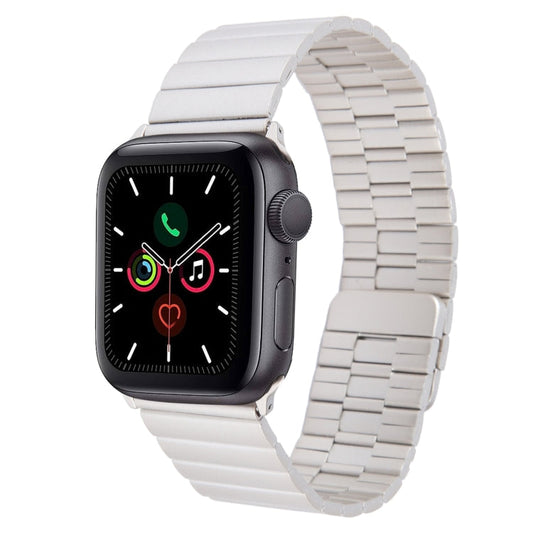 Rynx | For Apple Watch Series 5 44mm Bamboo Stainless Steel Magnetic Wristwatch (Starlight)