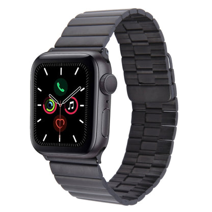 Rynx | For Apple Watch Series 5 40mm Bamboo Stainless Steel Magnetic Watch Band (Black)