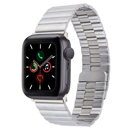 Rynx | For Apple Watch Series 5 40mm Bamboo Stainless Steel Magnetic Watch Band (Silver)