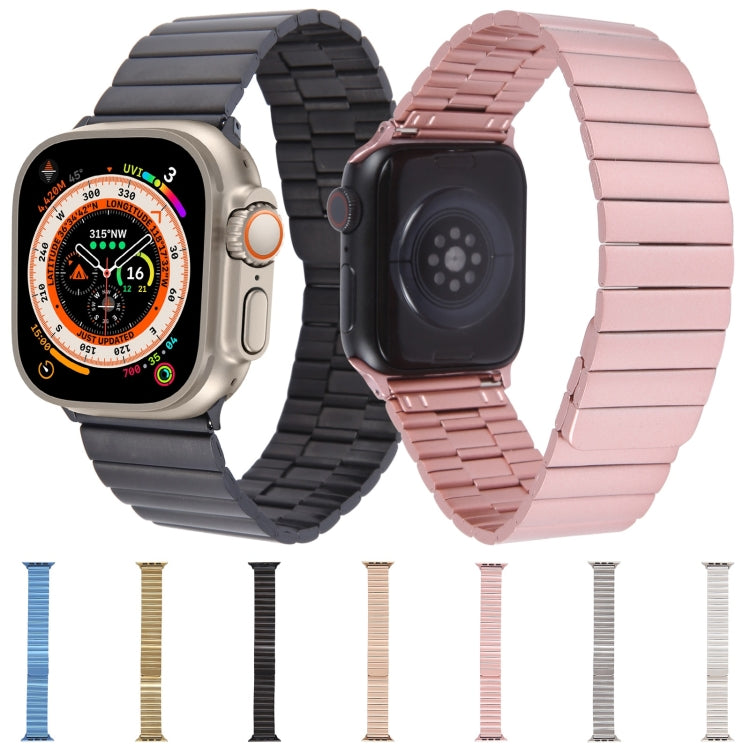 Rynx | For Apple Watch Series 4 40mm Bamboo Stainless Steel Magnetic Watch Band (Pink)