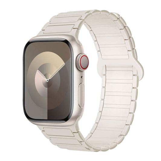 Rynx | For Apple Watch Series 9 45mm I-shaped magnetic silicone watch band (White Starry Sky)