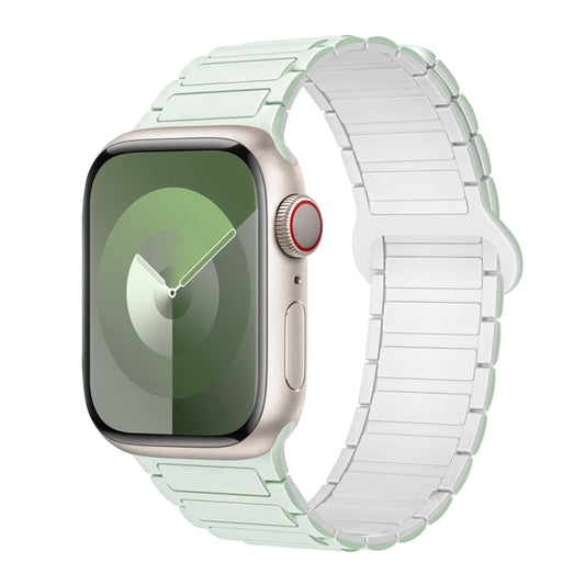 Rynx | For Apple Watch Series 3 42mm I-shaped Magnetic Silicone Watch Band (Mint White)
