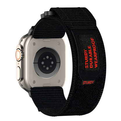 Rynx | For Apple Watch Series 7 45mm Nylon Velcro Watch Band (Black)