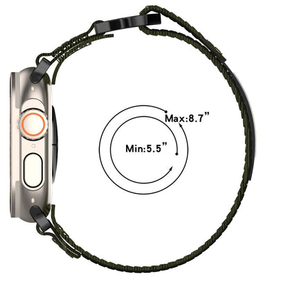 Rynx | For Apple Watch Series 9 45mm Nylon Velcro Strap (Gray)
