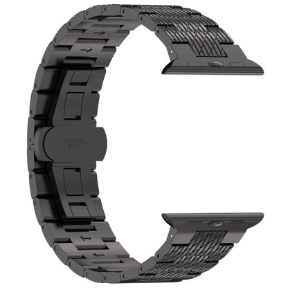 Rynx | For Apple Watch Series 8 45mm Twill Stainless Steel Band (Black)