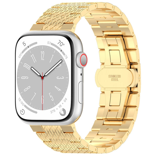 Rynx | For Apple Watch Series 4 44mm Twill Stainless Steel Band (Gold)