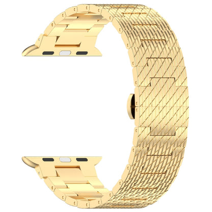 Rynx | For Apple Watch Series 4 44mm Twill Stainless Steel Band (Gold)