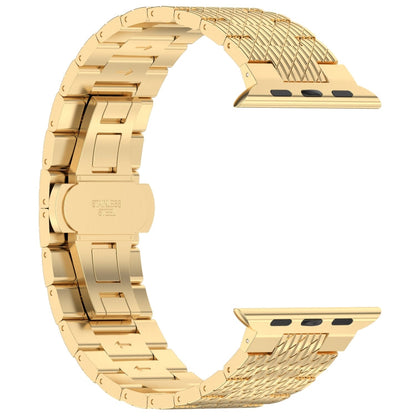 Rynx | For Apple Watch Series 4 44mm Twill Stainless Steel Band (Gold)