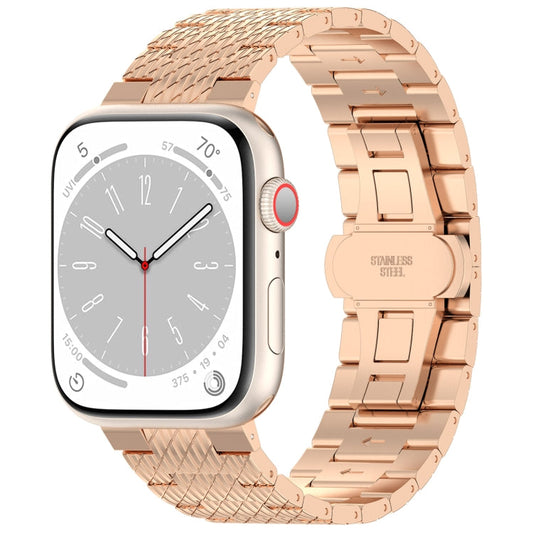 Rynx | For Apple Watch Series 2 42mm Twill Stainless Steel Band (Rose Gold)