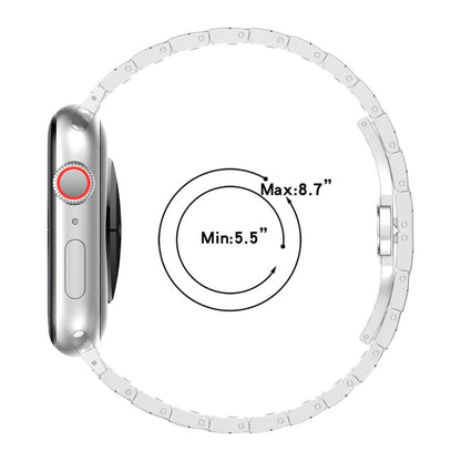 Rynx | For Apple Watch Series 4 44mm Twill Stainless Steel Band (Gold)