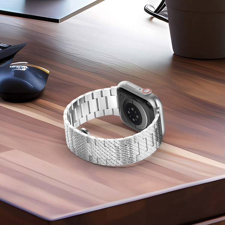 Rynx | For Apple Watch Series 9 45mm Twill Stainless Steel Bracelet (Rose Gold)