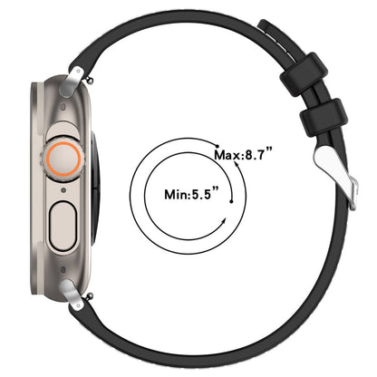 Rynx | For Apple Watch Series 2 42mm Classic Buckle Hybrid Nylon Braided Silicone Watch Strap (Gray)