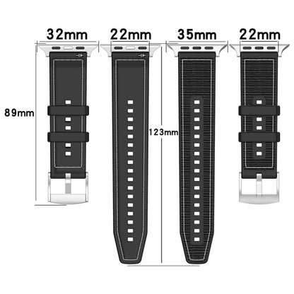 Rynx | For Apple Watch Series 4 40mm Official Buckle Hybrid Nylon Braided Silicone Strap (Green)