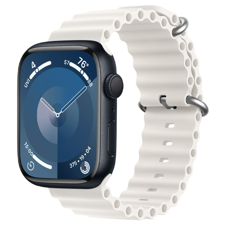 Rynx | For Apple Watch Series 9 45 mm ZGA Ocean Silicone Strap (White)