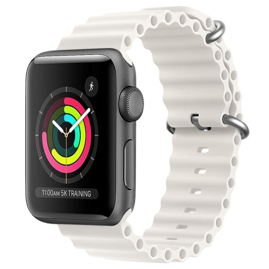 Rynx | For Apple Watch Series 3 42mm ZGA Ocean Silicone Band (White)