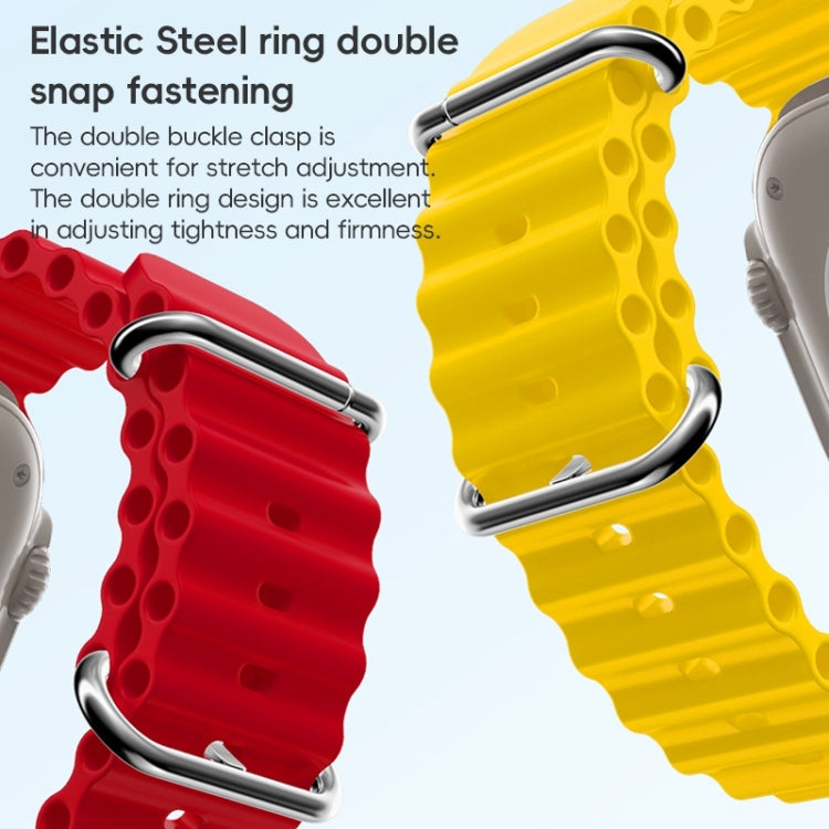 Rynx | For Apple Watch Series 7 45mm ZGA Ocean Silicone Band (Yellow)