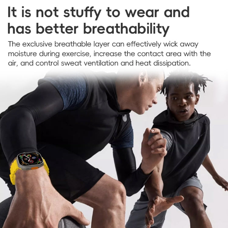 Rynx | For Apple Watch Series 7 45mm ZGA Ocean Silicone Band (Yellow)